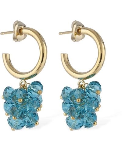 Isabel Marant Polly Glass Hoop Earrings - Blue
