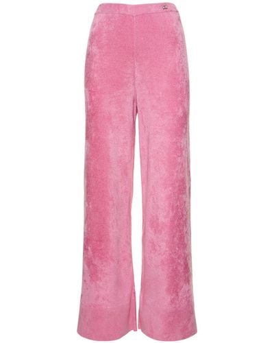 Gucci エクストラファインビスコースブレンドパンツ - ピンク