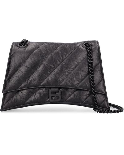 Balenciaga Medium Crush Quilted Leather Chain Bag - Gray