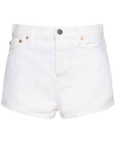 Wardrobe NYC Cotton Denim Shorts - White