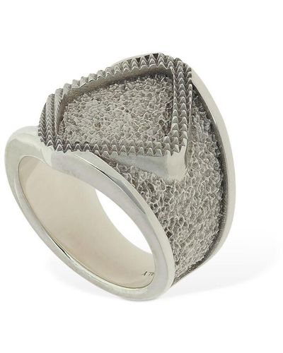 Bottega Veneta Rhombus Thick Ring - Metallic
