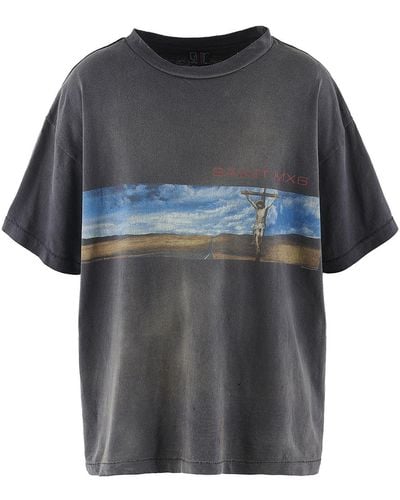 Saint Michael Sky T-Shirt - Gray