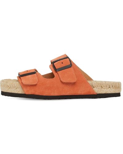 Manebí 30mm Nordic Suede Slide Sandals - Orange