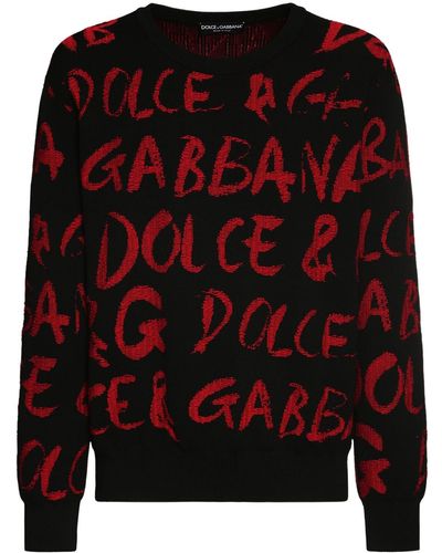 Dolce & Gabbana ウールブレンドニットセーター - レッド