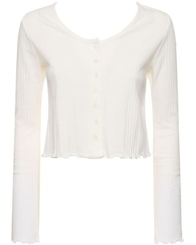 A.P.C. June Cotton Jersey Top - White