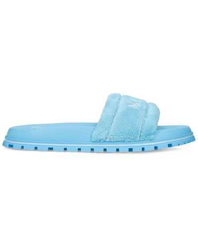 Marc Jacobs Terry Faux Shearling Sandals - Blue