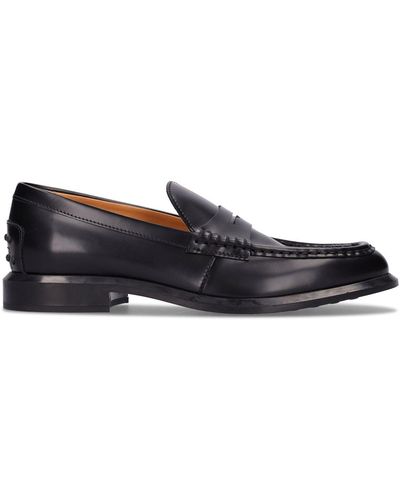Tod's 10mm Leather Loafers - Black