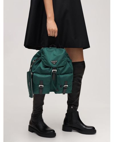 Prada Lvr Exclusive Nylon Canvas Backpack - Green