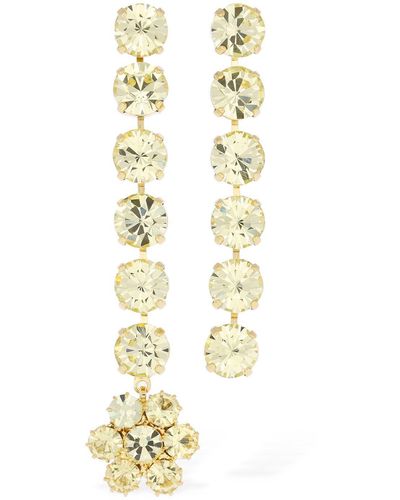 Magda Butrym Colored Crystal Mismatched Earrings - White