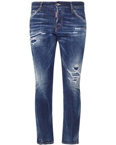 DSquared² Jeans sexy twist de denim de algodón - Azul