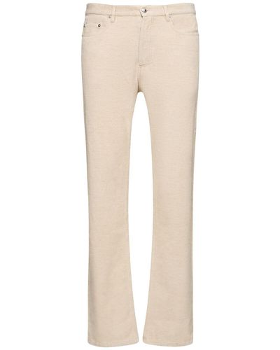 A.P.C. Cotton & Linen Corduroy Pants - Natural