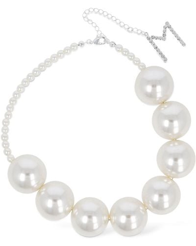 Magda Butrym Collar de perlas sintéticas - Blanco