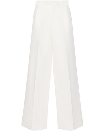 Junya Watanabe Pantalones de sarga - Blanco