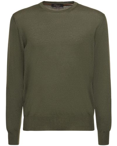 Loro Piana Crewneck Cashmere Sweater - Green