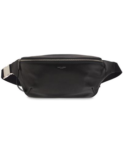 Saint Laurent Ysl Leather Belt Bag - Black