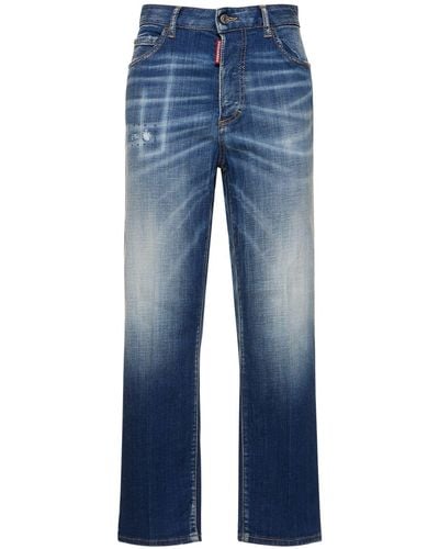 DSquared² Crop-jeans Mit Hohem Bund "boston" - Blau