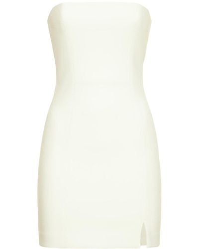 Bec & Bridge Cicily Strapless Bonded Crepe Mini Dress - White