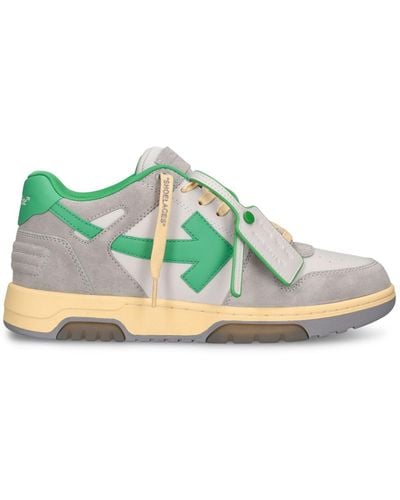 Off-White c/o Virgil Abloh Out Of Office Suede Sneakers - Green