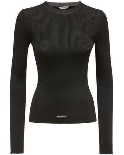 Balenciaga Knitted Top - Black