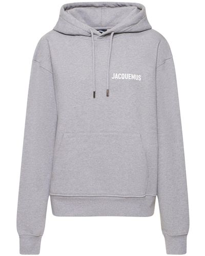 Jacquemus Sudadera De Algodón Jersey Con Capucha - Gris