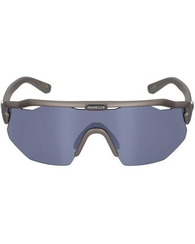 Moncler Maskensonnenbrille Aus Acetat "shield" - Blau