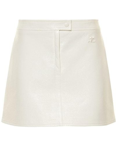 Courreges Vinyl Mini Skirt - White