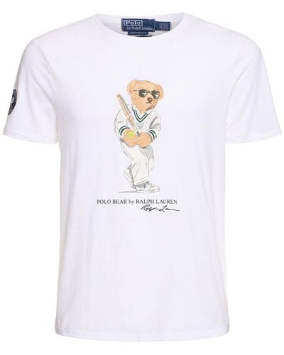 Polo Ralph Lauren T-shirt wimbledon bear - Blanc
