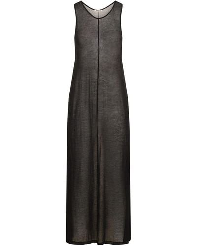 AURALEE Hard Twist Cotton Gauze Long Dress - Black