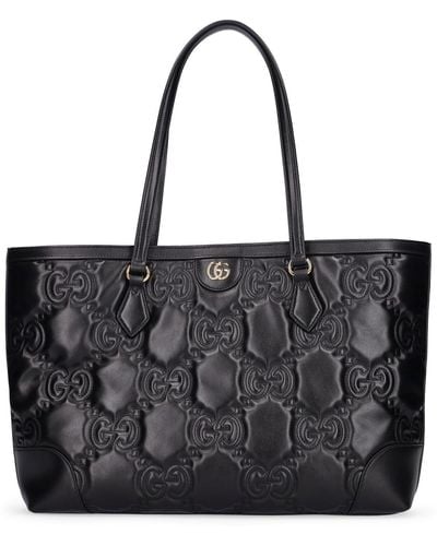 Gucci Leather Shopper Bag - Black