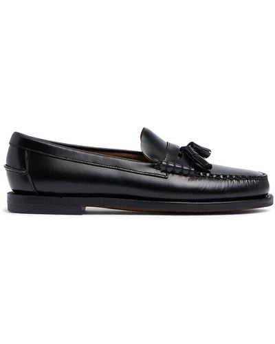 Sebago Classic Dan Multi Tassel Leather Loafers - Black