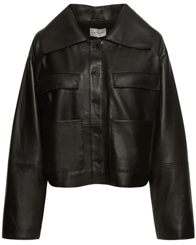 Loulou Studio Sulat Leather Jacket - Black