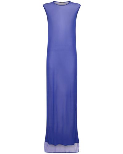 Ann Demeulemeester Seda Ultralight Jersey Long Dress - Purple