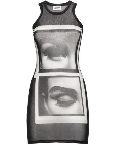 Jean Paul Gaultier Eye メッシュショートドレス - ブラック