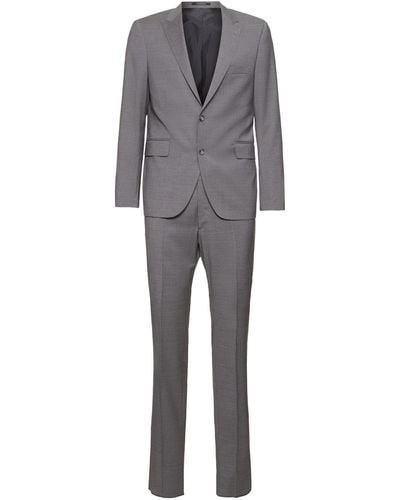 Tagliatore Bruce Single Breasted Wool Suit - Grey