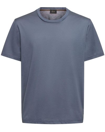 Brioni Camiseta de algodón jersey - Azul