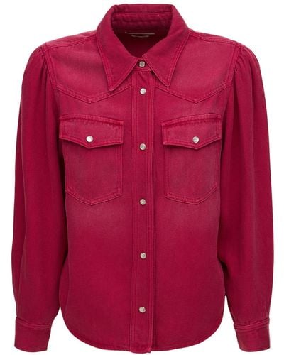 Isabel Marant Camicia Leggera Tahisli In Denim - Rosso