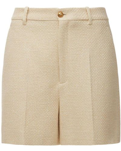 Gucci Shorts Mini De Tweed - Neutro