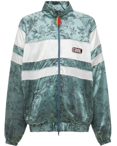 COOL T.M Printed Silk Tracksuit Jacket - Green