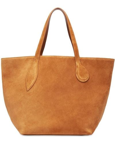Little Liffner Sprout Suede Tote Bag - Brown