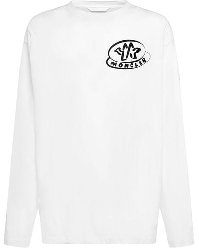 Moncler Logo Cotton T-Shirt - White