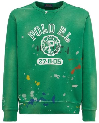 Polo Ralph Lauren Sweatshirt Aus Baumwolle Mit Logo - Grün