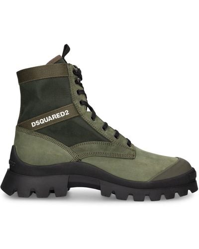 DSquared² Tank Combat Ankle Boots - Green