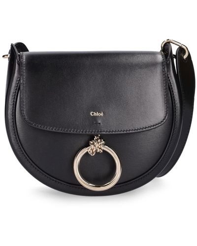 Chloé Tess Ring-embellished Shoulder Bag - Black