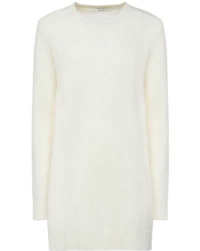 Max Mara Selina Oversized Cashmere Knit Sweater - White
