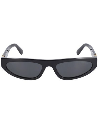 Miu Miu Cat-eye Mask Acetate Sunglasses - Black