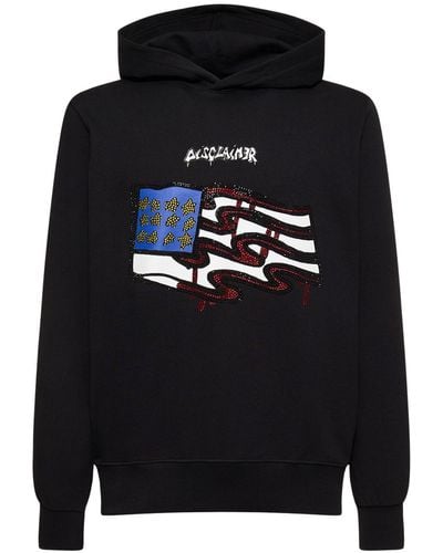 Disclaimer cotton hoodie with logo