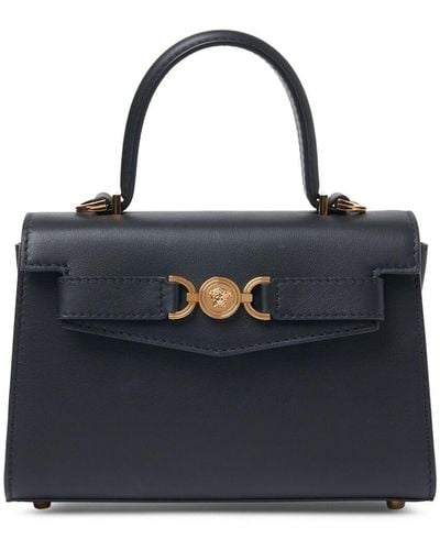 Versace Medium Medusa '95 Leather Top Handle Bag - Blue