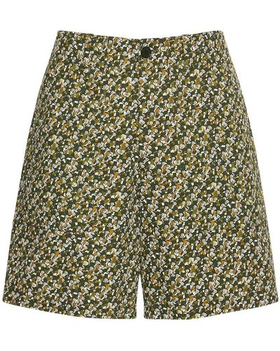 A.P.C. X Liberty Cotton Shorts - Green