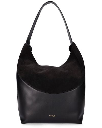 Neous Pavo Leather Tote Bag - Black