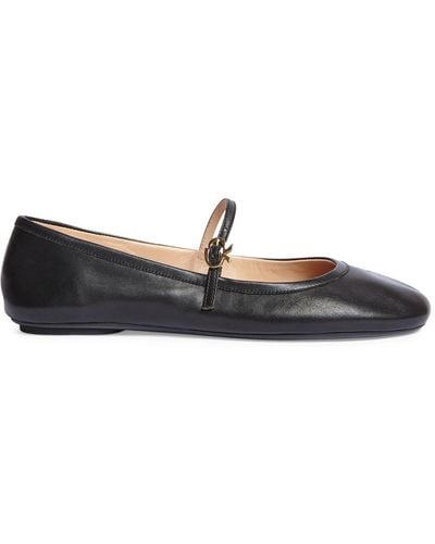 Gianvito Rossi Ballerines plates en cuir carla 5 mm - Noir